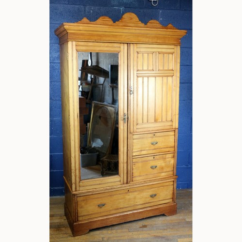 Victorian ash mirror - a, fronted