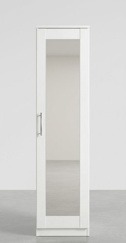 Modern white mirror single - white,