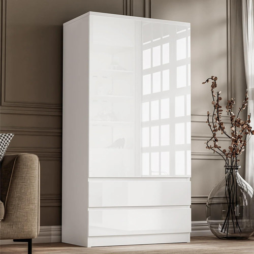 High gloss wardrobe - wardrobe, for