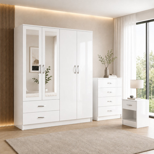 High gloss bedroom - high,