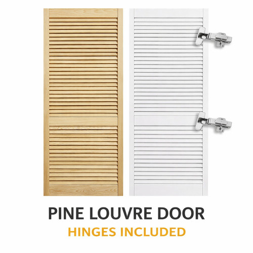 Pine louvre cupboard - louvre, cupboard/wardrobe