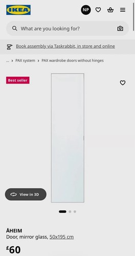 Ikea åheim mirrored - Åheim, wardrobe